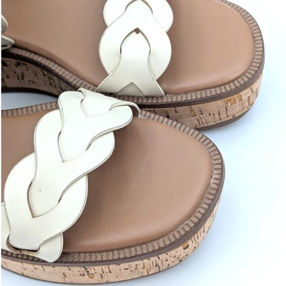 Nordstrom Rack Pennie Braided Platform Sandal Women's Cream Size US7.5 EU38 - Picture 9 of 11
